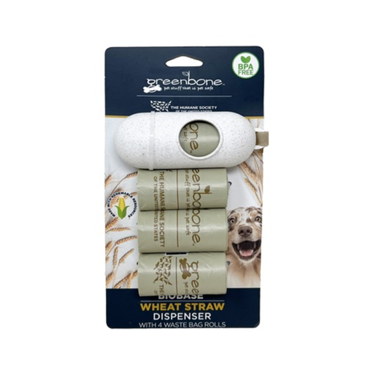 Greenbone Pet Waste Bags w/ Dispenser, 4 Count