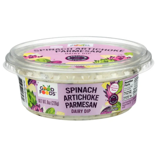 Good Foods Spinach Artichoke Parmesan Dip, 8 oz