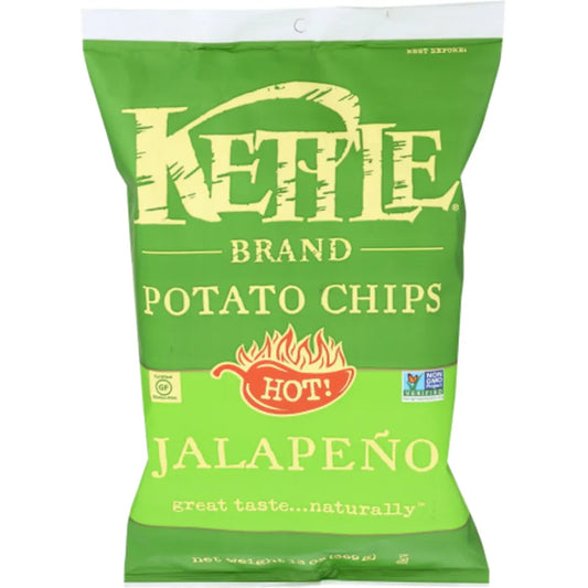 Kettle Hot Jalapeno Kettle Potato Chips, 13 oz