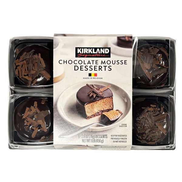 Kirkland Signature Chocolate Mousse Desserts, 2.6 oz, 6-count
