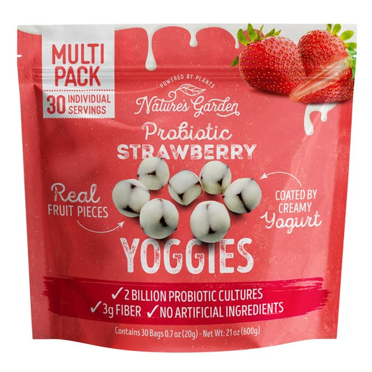 Nature's Garden, Probiotic Strawberry Yoggies, 0.7 oz, 30 Count