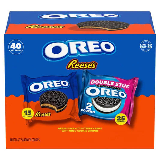 OREO Limited Edition Cookies, Reese's Peanut Butter and Double Stuff, 40 ct