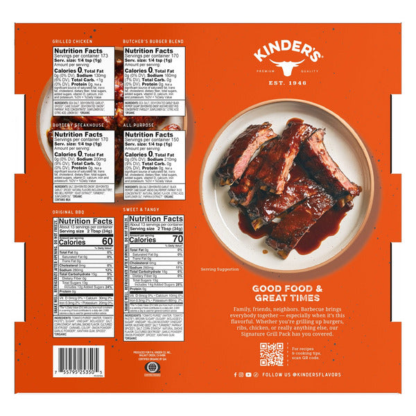 Kinder's Organic Signature Grill Variety Pack, 54.4 oz