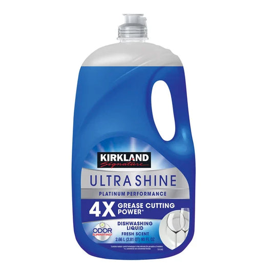 Kirkland Signature Ultra Shine Liquid Dish Soap, Fresh, 90 fl oz