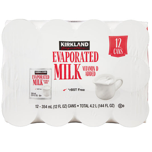 Kirkland Signature, Evaporated Milk. 12 fl oz, 12-Count