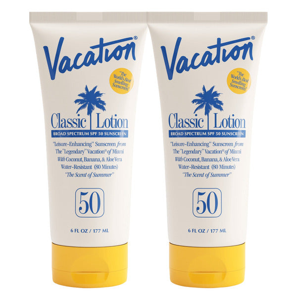 Vacation Classic Sunscreen Lotion, SPF 50, 6 fl oz Duo