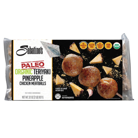 Sabatino's Organic Paleo Teriyaki Pineapple Chicken Meatball, 32 oz