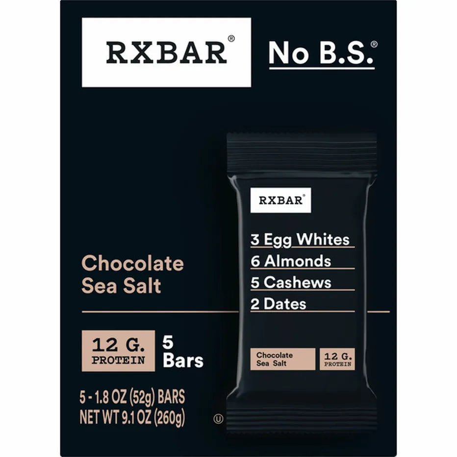 Rxbar Chocolate Sea Salt Protein Bar, 5 Count