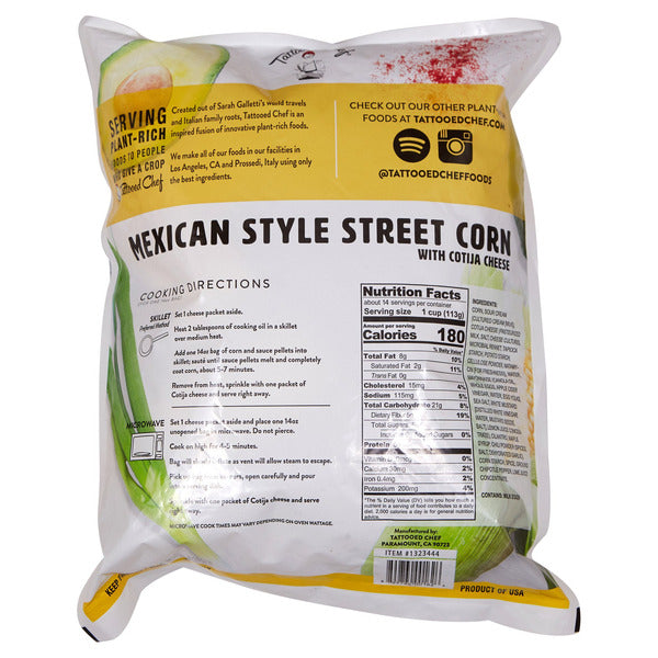Tattooed Chef Mexican Style Street Corn, 12 oz, 4 count