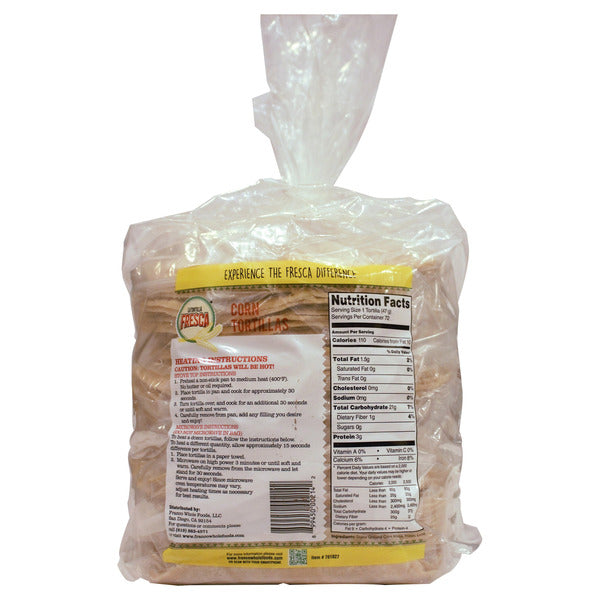 La Tortilla Fresca Corn Tortillas, 120 oz