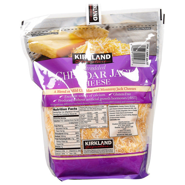 Kirkland Signature Cheddar Jack Cheese, 2.5 lbs, 2-count