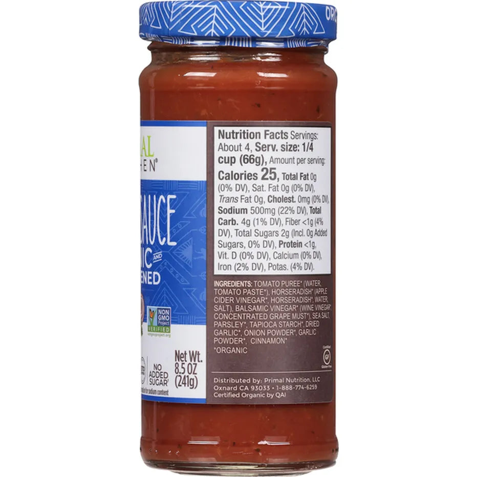 Primal Kitchen UNSWEETENED & ORGANIC Cocktail Sauce, 8.5 oz