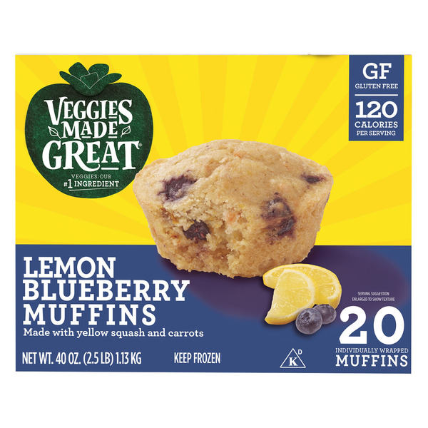 Veggies Made Great Lemon Blueberry Muffins, 2 oz, 20-count