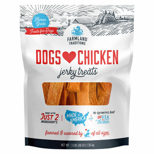 Farmland Traditions Dogs Love Chicken Jerky Treats, 3 lbs