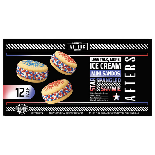 Afters Ice Cream Mini Sandos, Star Spangled Sammie, 2.65 fl oz, 12-count