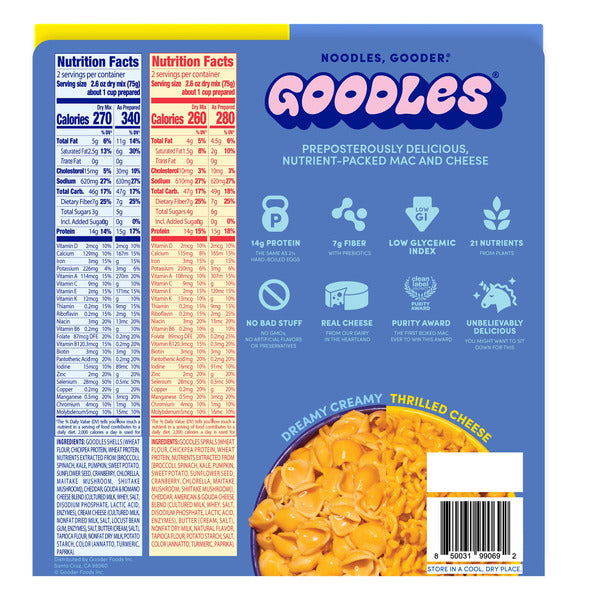 Goodles Dreamy Creamy & Cheddy Variety Pack, 5.25 oz, 8-pack