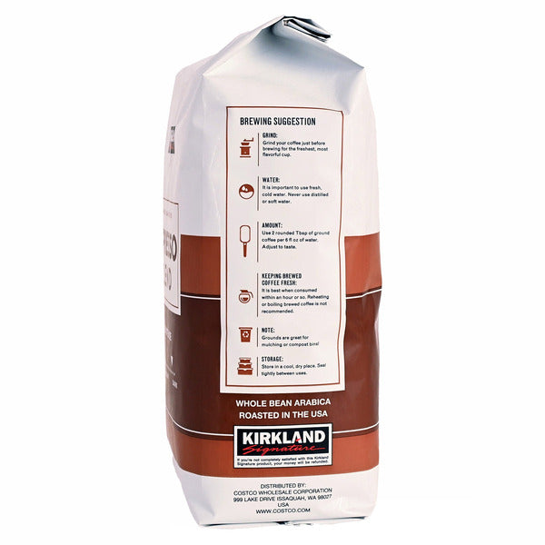 Kirkland Signature Espresso Blend Whole Bean Coffee, Dark Roast, 2.5 lbs