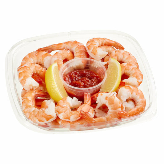 Kirkland Signature Shrimp Cocktail with Cocktail Sauce & Lemon ($10.99/lb)