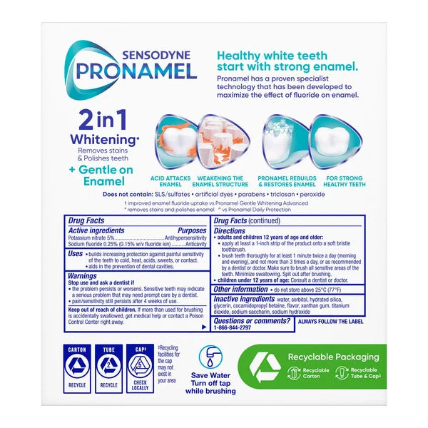 Sensodyne Pronamel Gentle Whitening Advanced Toothpaste, 6.5 oz 4 pack