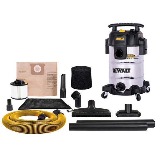 DeWalt 8-Gallon 4 HP Stealthsonic Quiet Stainless Steel Wet Dry Vacuum*