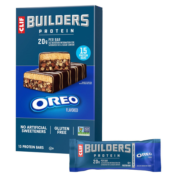 Clif Bar Builder's Oreo, 2.4 oz, 15-count