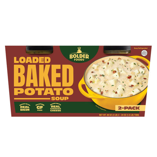 Bolder Foods Loaded Baked Potato Soup, 24 oz, 2-count