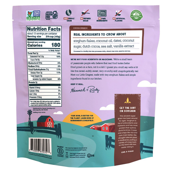 Seven Sundays Cocoa Crunch Little Crispies Cereal, 18 oz