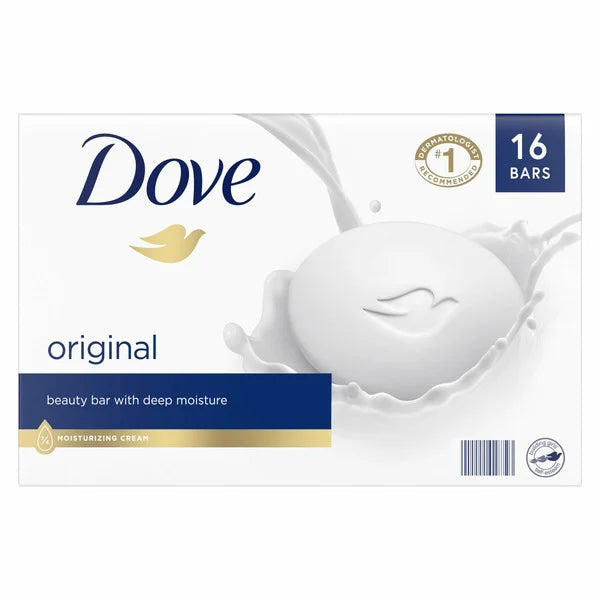 Dove Moisturizing Beauty Bar Soap Original, 3.75 oz, 16 Count