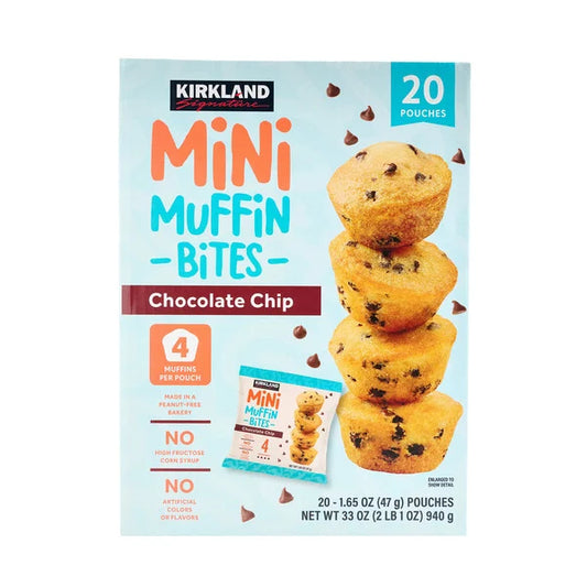 Kirkland Signature Chocolate Chip Mini Muffin Bites, 1.65 oz, 20-count