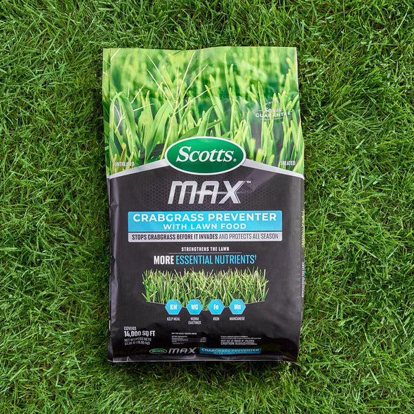 Scotts MAX Crabgrass Preventer with Lawn Food, 14,000 Sq. Ft.