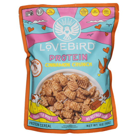 Lovebird Cinnamon Crunch Protein Cereal, 16 oz
