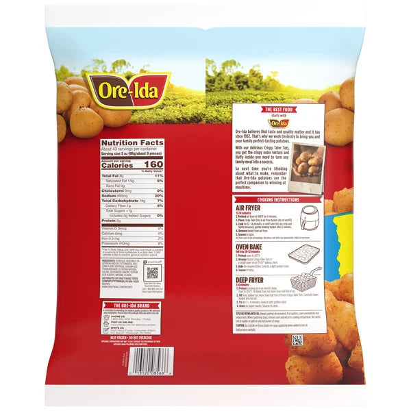 Ore-Ida Crispy Tater Tots, 8 lbs