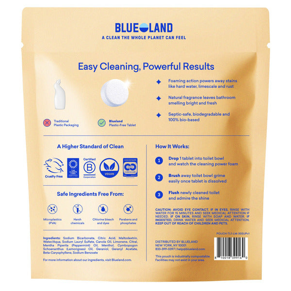 Blueland Toilet Bowl Cleaner Lemon Mint, 30-count