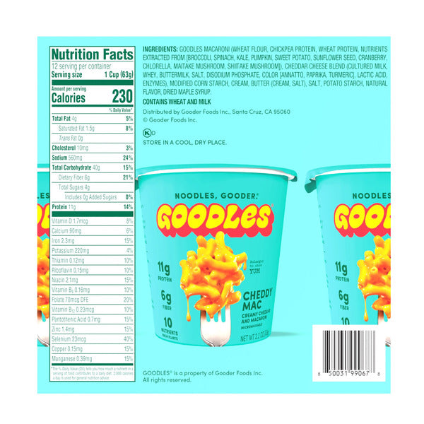 Goodles Cheddy Mac Mac & Cheese Cups, 2.2 oz, 12-count