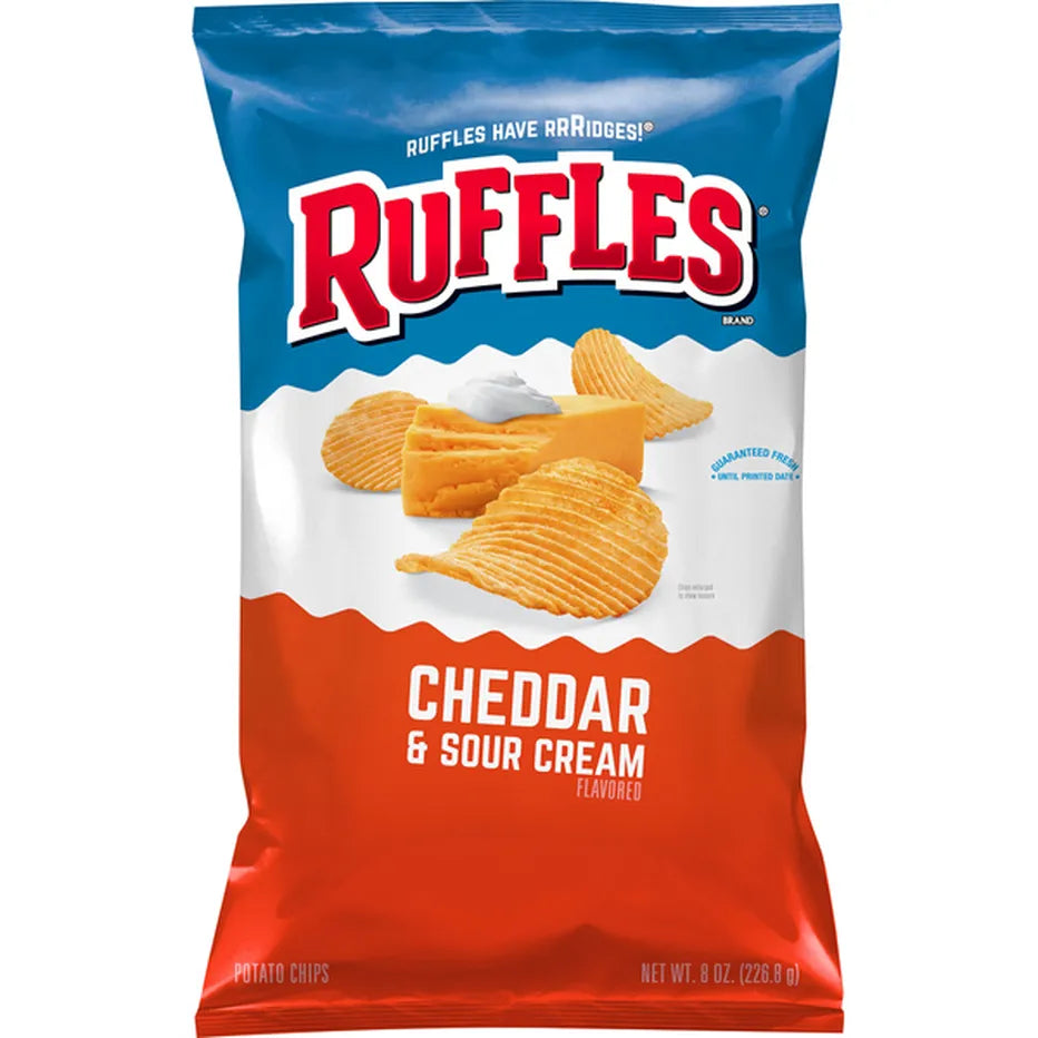 Ruffles Cheddar & Sour Cream Chips 8oz