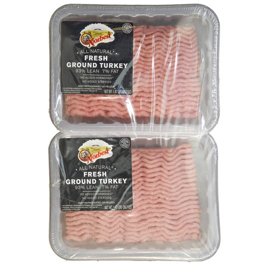 Norbest Fresh Ground Turkey, 93% Lean, 1.7 lbs, 4-count