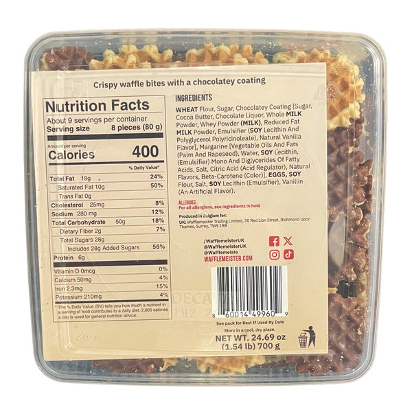 Wafflemeister Chocolate Waffle Bites, 24.69 oz