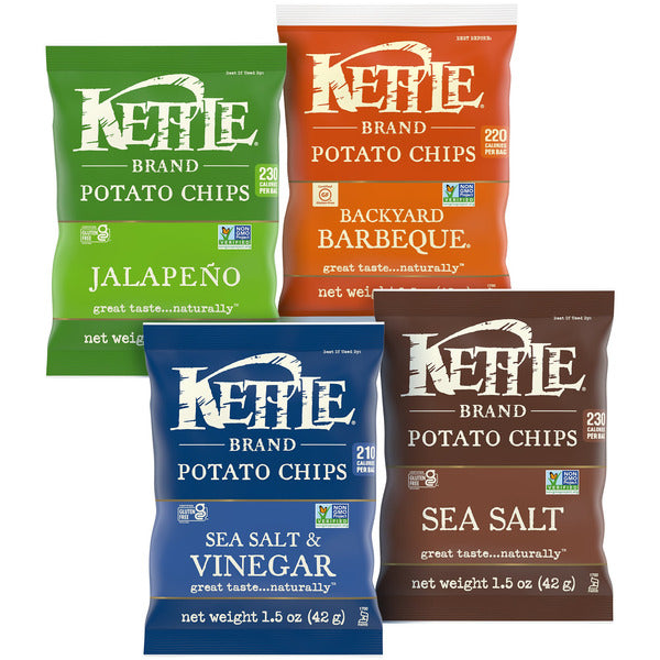 Kettle Brand Potato Chips, Variety Pack, 1.5 oz, 36 count