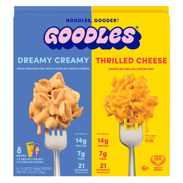 Goodles Dreamy Creamy & Cheddy Variety Pack, 5.25 oz, 8-pack