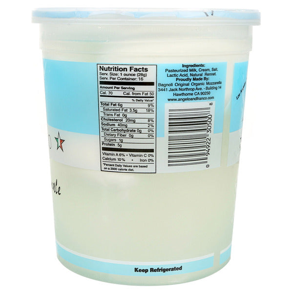 Angelo & Franco Burrata Cheese, 16 oz