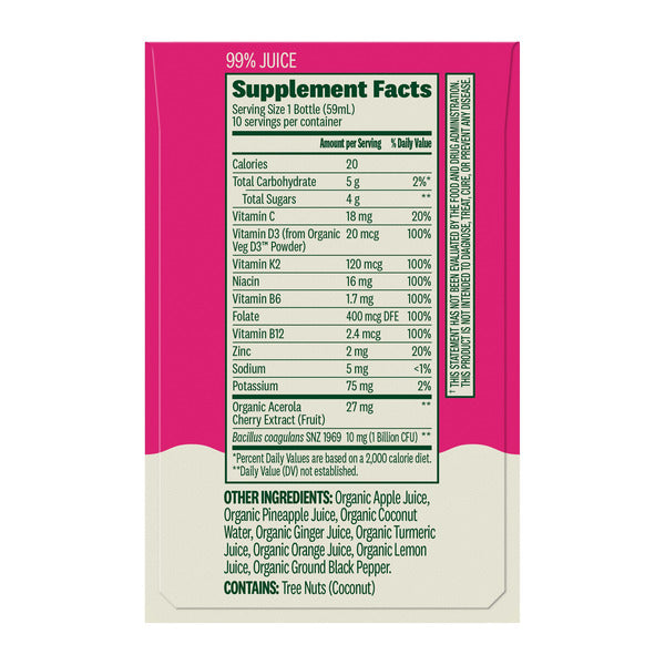 Suja Organic Ginger Orange Immunity Shots, 2 fl oz, 10-count