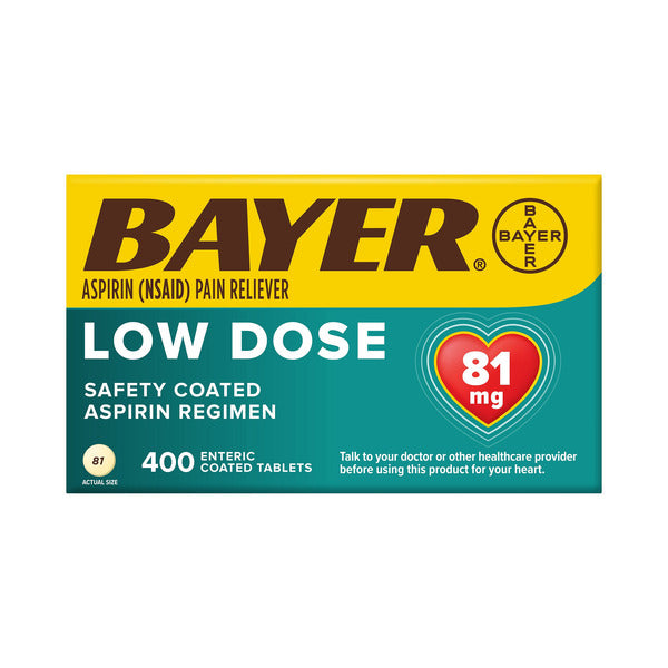 Bayer Low Dose 81 mg Tablets, 400-count