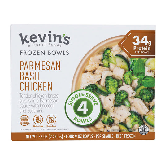 Kevin's Frozen Bowls, Parmesan Basil Chicken, 9 oz, 4-count