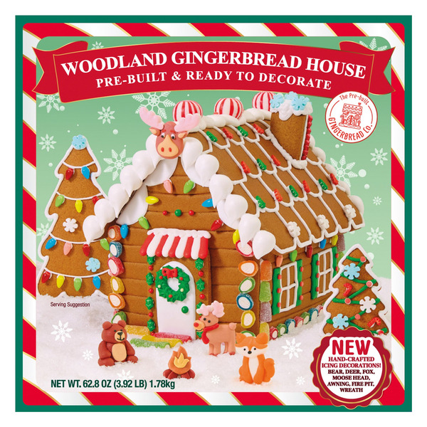 Gingerbread Co. Woodland Pre-Built Gingerbread House, 62.8 oz