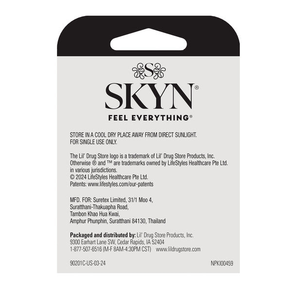 SKYN Elite Condoms, Non-Latex, Lubricated, 3 per Pack, 6 Trial Packs