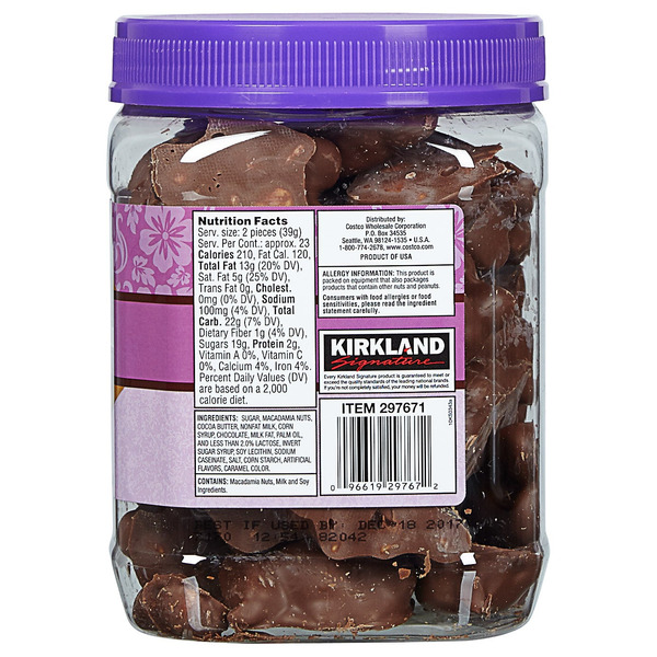 Kirkland Signature Macadamia Clusters, Salted Caramel & Milk Chocolate, 32 oz