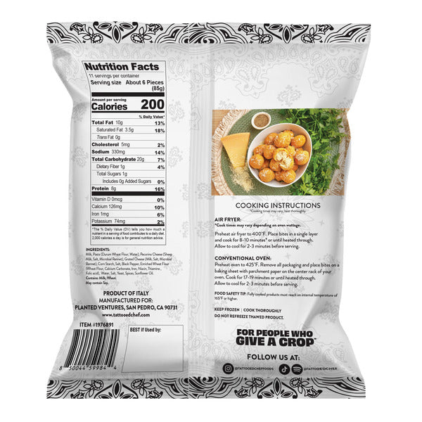 Planted Ventures Cacio E Pepe Bites. 32oz