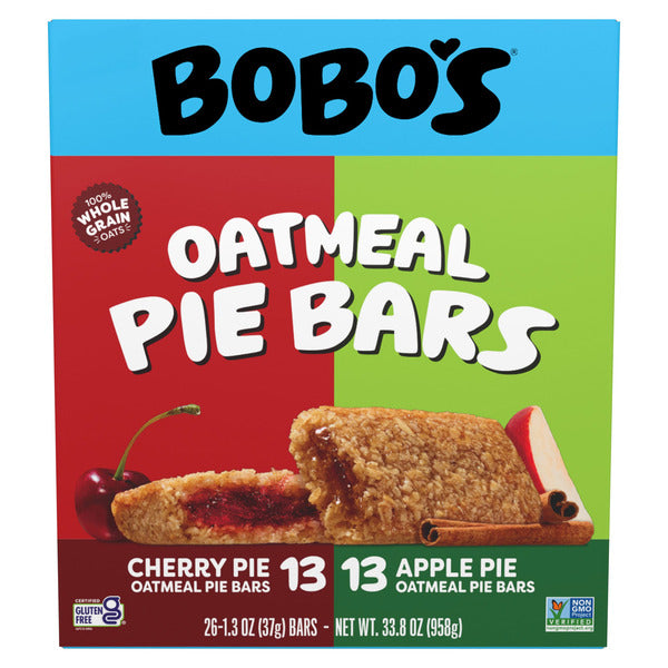 Bobo's Oatmeal Pie Bars Variety Pack, 1.3 oz, 26-count