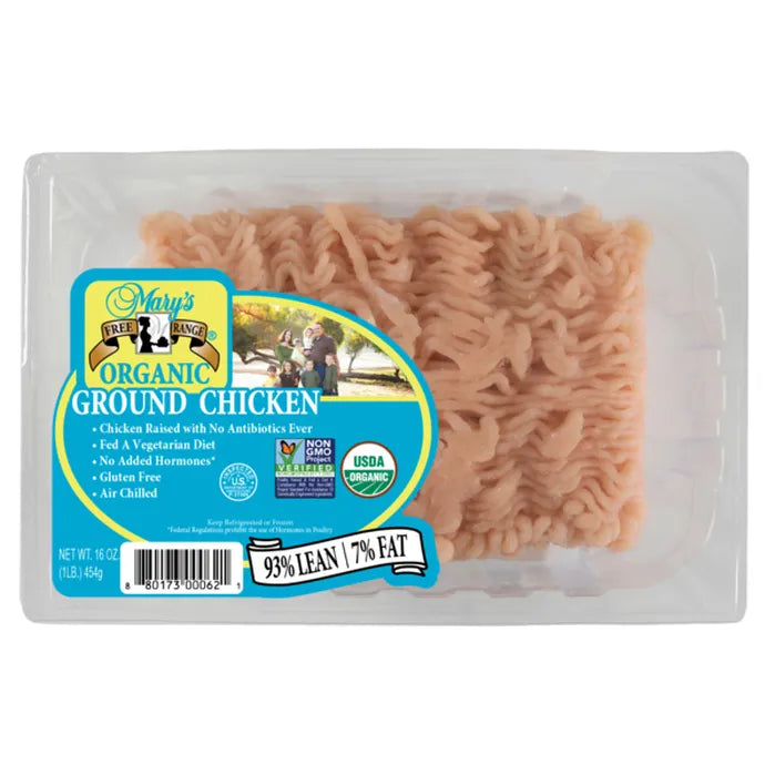 Mary's Free Range Organic Ground Chicken, 4 count, 4 lb