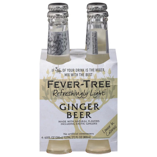 Fever-Tree Light Ginger Beer Bottles, 4pk/6.8 fl oz